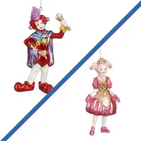 Luville Efteling Pardoes en Pardijn kerstballen Efteling set van 2
