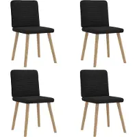 vidaXL Eetkamerstoelen 4 st stof zwart