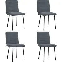 vidaXL Eetkamerstoelen 4 st fluweel donkergrijs