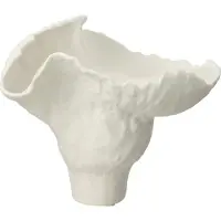 J-Line Vaas Corolla Wide Ceramic White