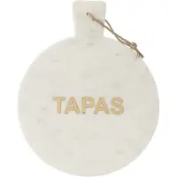 J-Line Cheese Board Round Tapas Marble White