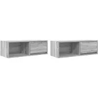 vidaXL Tv-meubelen 2 st 80x31x25,5 cm bewerkt hout grijs sonoma eiken