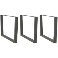 vidaXL Eettafelpoten 3 st V-vormig 100x(72-73,3) cm staal antraciet
