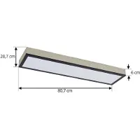 LINDBY LED-plafondlamp Laviona, dimbaar, zwart, Woon-/ Eetkamer, metaal, Modern, LED plafondlamp