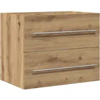 vidaXL Wastafelkast 60x38,5x48 cm spaanplaat ambachtelijk eikenkleurig