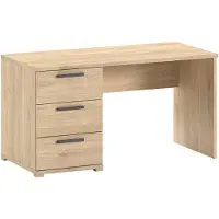 Vipack Bureau Sammie - 140x65x74cm - met drie lades - eikdecor