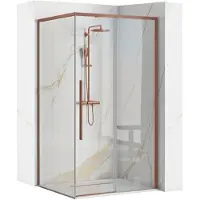 REA Solar Copper Brush 90x90 Douchecabine Zonder douchebak