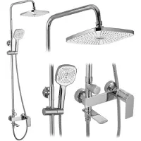 REA My1902-78C Storm Regendouche Chroom 136 Cm