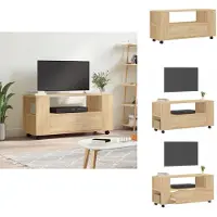 vidaXL Tv-kast - Tv-kasten - Tv-meubel - Hifi-meubel - Tv-meubel 102x34,5x43 cm bewerkt hout sonoma eikenkleurig