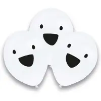 Amscan - LED Ballonnen Halloween Ghost 4 stuks - Halloween - Halloween Decoratie - Halloween Versiering - Halloween Ballonnen
