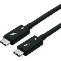 Roline USB-C kabel | Thunderbolt 5 | 80 Gbps | Intel gecertificeerd | zwart | 0,50 meter