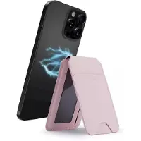 Musthavz Leren MagSafe Wallet Met Stand Roze