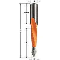 Cmt Drevelboor spits HW 6mm, schacht 10x26 links