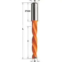 Cmt Drevelboor 12mm, schacht 10x27 links