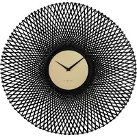 Nextime Vortex – Wandklok – 60 cm – Bamboe – Zwart – Stil