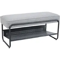 En.casa Schoenenbank Lillehammer 90x37x42 cm zwart en grijs []