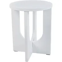 En.casa Bijzettafel Kysdajore rond 50x40 cm wit []