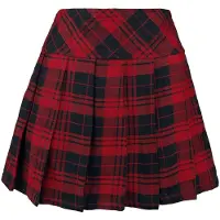 Heartless - Gothic Minirok - Zorya rok - XS tot XXL - voor Vrouwen - rood-zwart - Maat L