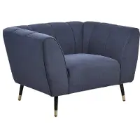 Beliani ORSTA - Fauteuil - Donkerblauw - Polyester