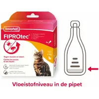 Beaphar 2x Fiprotec Anti Vlooiendruppels Kat vanaf 1 kg 4 stuks