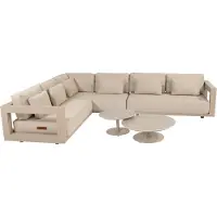 4 Seasons Outdoor Boaz Metropolitan hoek loungeset 5 delig keramiek latte