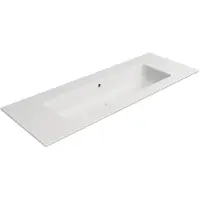 Sapho Wastafel zonder kraan gat keramiek sapho pura 122x46 cm mat wit