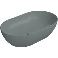 Sapho Keramische opbouw waskom sapho pura 60x37 mat groen