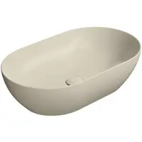 GSI Pura Keramische opbouwwastafel 60x37cm, mat creta