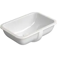 GSI Pura Classic Onderbouw keramische wastafel 35x50cm, wit ExtraGlaze