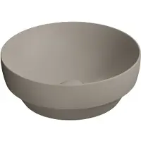 GSI Pura Keramische waskom, Ø40cm, mat tortora