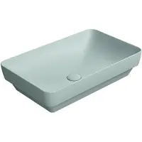 GSI Pura Keramische opbouwwastafel 60x38cm, mat ghiaccio