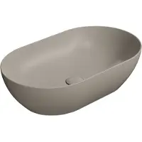GSI Pura Keramische opbouwwastafel 60x37cm, mat tortora
