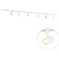 QAZQA Modern railsysteem met 6 witte spots 1-fase 200cm - Iconic Jeana