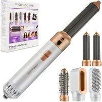 ProfiCare HAS 3132 - Heteluchtborstel - 4 in1 Multistyler - Airstyler - Hairwrap -Hairstyler voor krullen, volume, stijlen en drogen - wit/rosé - 3 standen