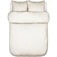 Marc O'Polo Dekbedovertrek Classic Fine Stripe Dark Sand Katoen-200 x 200 / 220 cm | 2-Persoons
