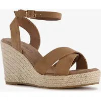 Blue Box dames espadrilles met hoge sleehak bruin maat 40
