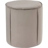 Beliani SEDONA - Poef - Taupe - Fluweel