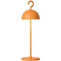 Sompex Tafellamp of hanglamp Hook | Led | Oranje - indoor / outdoor / voor binnen en buiten met oplaadkabel USB - 2700-3000k - kleur in warm of koel wit instelbaar - Design accu(tafel)lamp