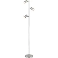 Globo Lighting Vloerlamp 3-lichts Robby nikkel