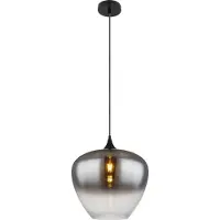 Globo Zwarte hanglamp Maxy enkel Ø 29cm