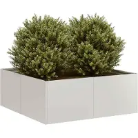 vidaXL Plantenbak 80x80x30 cm roestvrij staal