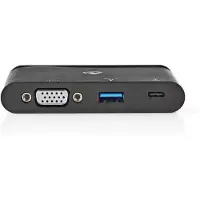 Nedis TCARF220BK, USB 3.2 Gen 1 (3.1 Gen 1) Type-C, Zwart, USB Type-C, Metaal, Kunststof, 1 stuk