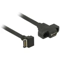 DeLOCK 85326, 0,45 m, USB A, USB C, USB 3.2 Gen 2 (3.1 Gen 2), mannelijk/mannelijk, zwart