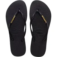 Havaianas Logo metallic Teenslippers | Maat 35/36 Dames Zwart