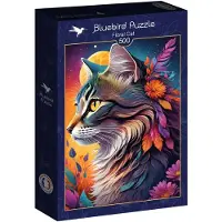 Blue Bird Floral Cat Puzzel 500 stukjes