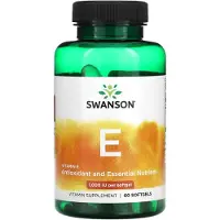 Swanson Health - Vitamine E, 1000 IE - 60 Zachte Capsules