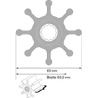 Johnson Pump Impeller For Pumps 10242773 65 Mm Goud