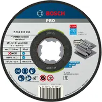 Bosch X-LOCK Slijpschijf Standard for Inox 125x1x22.23mm, recht - 25 stuk(s) - 2608619262
