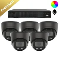 Dutch Security Systems 5x Beveiligingscamera set - Draadloos - Sony Dome Premium AI-ISP 8MP Full Color UltraHD 4K - Zwart