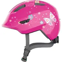ABUS Fietshelm SMILEY 3.0 pink butterfly M - 50-55 cm - pink - Geschikt voor gebruik op kinderfietsen - 240 g